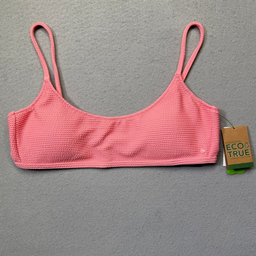 Volcom Juniors So Current Skimpy Women's Bikini Top, Paradise Pink L $58